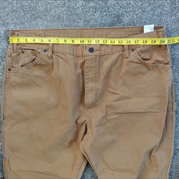 Dickies Utility Pants Workwear Chore Rancher Carpenter Jeans Tan Brown 42x30 - Picture 6 of 12